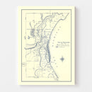 Vintage Map of Milwaukee, Wisconsin 1836