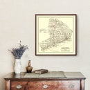 Vintage Map of Fairfield County, Connecticut 1885