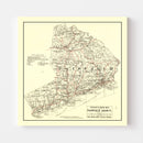 Vintage Map of Fairfield County, Connecticut 1885