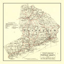 Vintage Map of Fairfield County, Connecticut 1885