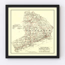 Vintage Map of Fairfield County, Connecticut 1885