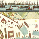 Vintage Map of the Dockyard at Deptford 1753