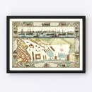 Vintage Map of the Dockyard at Deptford 1753