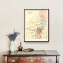 Vintage Map of New Britain, Connecticut 1869