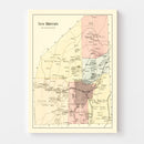 Vintage Map of New Britain, Connecticut 1869