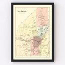 Vintage Map of New Britain, Connecticut 1869