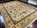 Turkish Oushak Rug 9x12, Oat Color, Wool Carpet