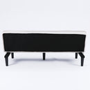 Versatile Corduroy Sofa Bed with Solid Wood Frame in Black, Beige, Pink - 66-inch