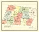 Vintage Map of Hartland, Connecticut 1869