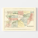 Vintage Map of Glastenbury, Connecticut 1869