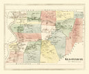 Vintage Map of Glastenbury, Connecticut 1869