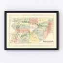 Vintage Map of Glastenbury, Connecticut 1869