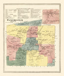 Vintage Map of Manchester, Connecticut 1869