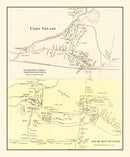 Vintage Map of Union Village, Connecticut 1869