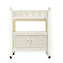 Eco-Friendly HDPE Baby Diaper Changing Table with Removable Safety Belt and Easy-Clean Surface, White, 33.86' x 24.02' x 41.34'