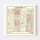 Vintage Map of Richland County, Wisconsin 1874