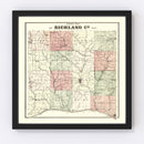 Vintage Map of Richland County, Wisconsin 1874
