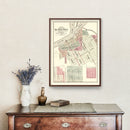 Vintage Map of Beardstown, Illinois 1874