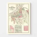 Vintage Map of Beardstown, Illinois 1874