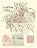 Vintage Map of Beardstown, Illinois 1874