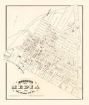 Vintage Map of Media, Pennsylvania 1875