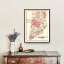 Vintage Map of Dearborn County, Indiana 1875