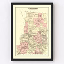 Vintage Map of Callicoon Township, Sullivan County, New York 1875