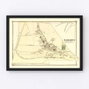 Vintage Map of Liberty Township, Sullivan County, New York 1875
