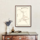 Vintage Map of Cedarville, New Jersey 1876