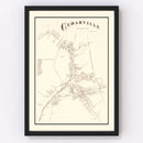 Vintage Map of Cedarville, New Jersey 1876