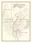 Vintage Map of Bridgeton, New Jersey 1876
