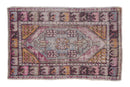 2.5x4 Vintage Distressed Oushak Rug