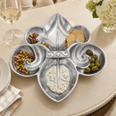 Fleur De Lis Serving Bowl 4 Compartment