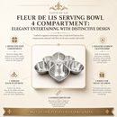 Fleur De Lis Serving Bowl 4 Compartment