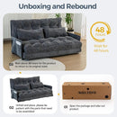 Dark Gray Adjustable Floor Sofa 5 Position Reclining Bed