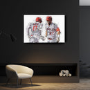 Shohei Ohtani & Mike Trout Canvas Art – Los Angeles Angels Wall Decor