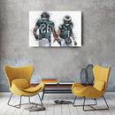 Jalen Hurts & Saquon Barkley Canvas Art – Philadelphia Eagles Wall Art