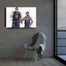 Nikola Jokic & Jamal Murray Canvas Art – Denver Nuggets Wall Decor