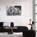 Smoking Nuns Canvas Wall Art - Funny Religious Wall Decor Print