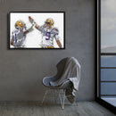 Joe Burrow & Ja'Marr Chase Canvas Art – LSU Tigers Wall Decor