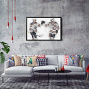 Connor McDavid & Leon Draisaitl Canvas Art – Edmonton Oilers Wall Decor