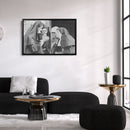 Smoking Nuns Canvas Wall Art - Funny Religious Wall Decor Print