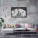 Ja Morant Canvas Art – Dunk Attempt Over Davis Wall Decor