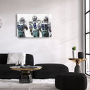 Troy Aikman, Michael Irvin & Emmitt Smith Canvas Art - Dallas Cowboys Wall Decor