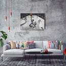 Ja Morant Canvas Art – Dunk Attempt Over Davis Wall Decor
