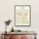 Vintage Map of Lake County, Illinois 1885