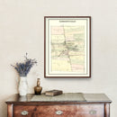 Vintage Map of Libertyville, Illinois 1885