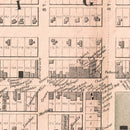Vintage Map of Hiawatha, Kansas 1887