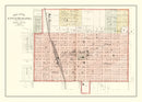 Vintage Map of Hiawatha, Kansas 1887