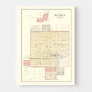 Vintage Map of Seneca, Kansas 1887